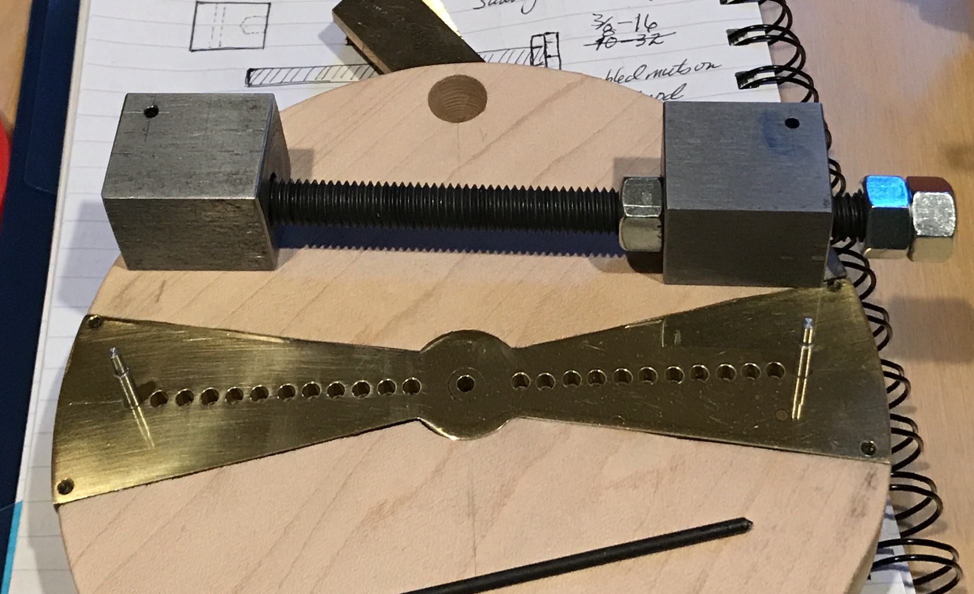 Pins for setting the ring jig